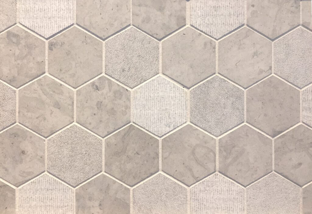 smoke marble hexagons multi finish