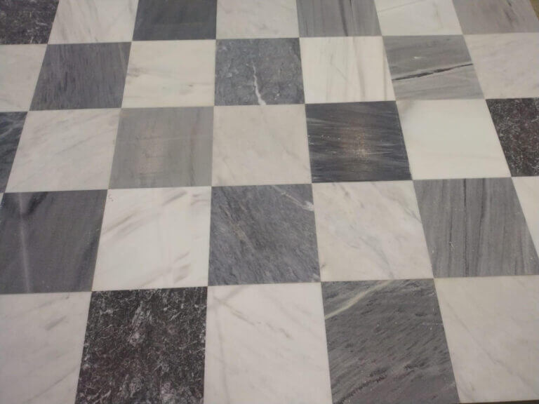 Malaga checkerboard marble antiqued